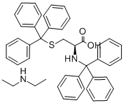 二乙基胺 N-三苯甲基-3-(三苯甲硫基)-L-丙氨酸盐 结构式