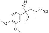 Α-(3-氯丙基)-Α-(3,4-二甲氧基苯基)异戊腈 结构式