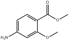 2-甲氧基-4-氨基苯甲酸甲酯 结构式