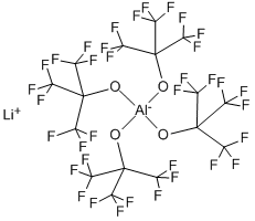 四(全氟叔丁氧基)铝酸锂 结构式