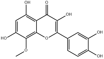 3,3',4',5,7-Pentahydroxy-8-methoxyflavone 结构式