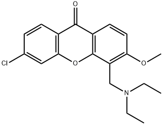 6-Chloro-4-(diethylamino)methyl-3-methoxy-9H-xanthen-9-one 结构式