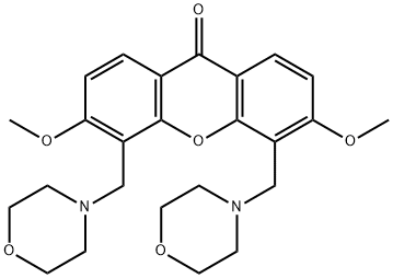 4,5-Bis(morpholinomethyl)-3,6-dimethoxy-9H-xanthen-9-one 结构式