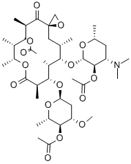 竹桃霉素三乙酸酯 结构式