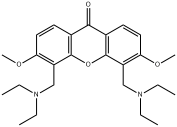 4,5-Bis[(diethylamino)methyl]-3,6-dimethoxy-9H-xanthen-9-one 结构式