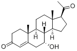 4-Pregnen-7alpha-ol-3,20-dione 结构式