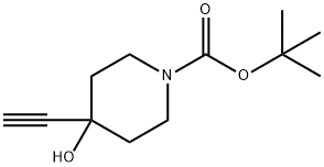 4-乙炔基-4-羟基哌啶-1-羧酸叔丁酯 结构式