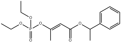 3-[(Diethoxyphosphinyl)oxy]-2-butenoic acid 1-phenylethyl ester 结构式