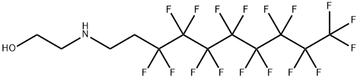 2-[(3,3,4,4,5,5,6,6,7,7,8,8,9,9,10,10,10-heptadecafluorodecyl)amino]ethanol 结构式