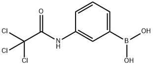 3-(2,2,2-三氯乙酰氨基)苯基硼酸 结构式