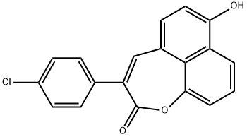 3-(p-Chlorophenyl)-7-hydroxy-2H-naphth[1,8-bc]oxepin-2-one 结构式