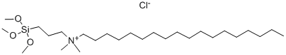二甲基十八烷基[3-(三甲氧基硅基)丙基]氯化铵 结构式