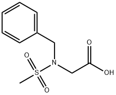 N-苄基-N-(甲基磺酰基)甘氨酸 结构式