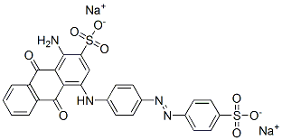 disodium 1-amino-9,10-dihydro-9,10-dioxo-4-[4-[(4-sulphonatophenyl)azo]anilino]anthracene-2-sulphonate 结构式