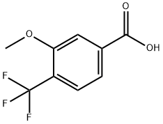 3-甲氧基-4-三氟甲基苯甲酸 结构式