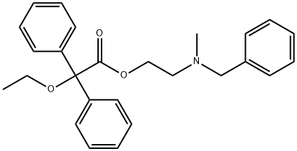 2,2-Diphenyl-2-ethoxyacetic acid 2-[benzyl(methyl)amino]ethyl ester 结构式