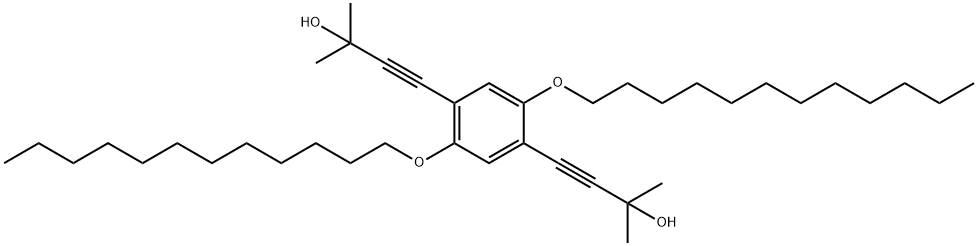 4,4''[2,5-BIS(DODECYLOXY)-1,4-PHENYLENE]BIS[2-METHYL-3-BUTYN-2-OL] 结构式