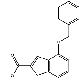 4-苄氧基-1H-吲哚-2-羧酸甲酯 结构式