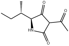 (5S)-3-Acetyl-5-[(S)-1-methylpropyl]-2,4-pyrrolidinedione 结构式