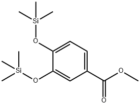 3,4-Bis(trimethylsiloxy)benzoic acid methyl ester 结构式