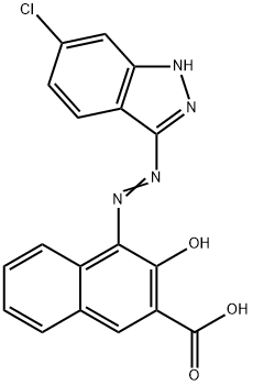 4-[(6-Chloro-1H-indazol-3-yl)azo]-3-hydroxynaphthalene-2-carboxylic acid 结构式