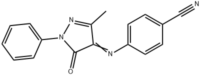 4-[(1,5-Dihydro-3-methyl-5-oxo-1-phenyl-4H-pyrazol-4-ylidene)amino]benzonitrile 结构式