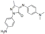 2-Pyrazolin-5-one, 1-(p-aminophenyl)-4-[[p-(dimethylamino)phenyl]imino ]-3-methyl- 结构式