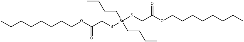 octyl 4,4-dibutyl-7-oxo-8-oxa-3,5-dithia-4-stannahexadecanoate  结构式