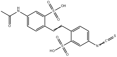 4-Acetamido-4'-isothiocyanatostilbene-2,2'-disulfonic Acid 结构式