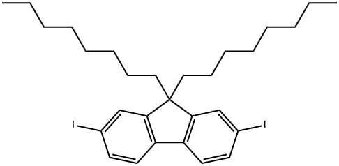 2,7-二碘-9,9-二辛基-9H-芴 结构式