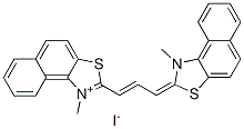 1-methyl-2-[3-(1-methylnaphtho[1,2-d]thiazolin-2-ylidene)propenyl]naphtho[1,2-d]thiazolium iodide 结构式