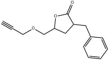 4,5-Dihydro-3-(phenylmethyl)-5-[(2-propynyloxy)methyl]-2(3H)-furanone 结构式