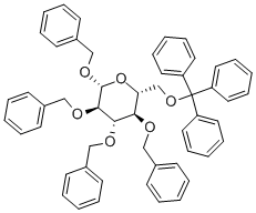 苄基 2,3,4-三-O-苄基-6-O-三苯甲基-BETA-D-吡喃葡萄糖苷 结构式
