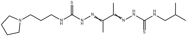 4-(2-Methylpropyl)-4'-[3-(pyrrolidin-1-yl)propyl][1,1'-(1,2-dimethyl-1,2-ethanediylidene)bisthiosemicarbazide] 结构式