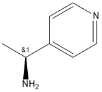 (S)-1-(4-吡啶基)乙胺 结构式