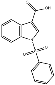 1-(苯磺酰基)-1H-吲哚-3-羧酸 结构式