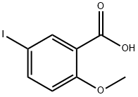 5-碘-2-甲氧基苯甲酸 结构式
