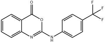 2-[4-(TRIFLUOROMETHYL)ANILINO]-4H-3,1-BENZOXAZIN-4-ONE 结构式