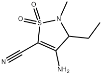 5-Isothiazolecarbonitrile,4-amino-3-ethyl-2,3-dihydro-2-methyl-,1,1-dioxide(9CI) 结构式