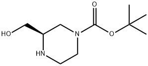 (R)-1-BOC-3-羟甲基哌嗪 结构式