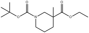 N-Boc-3-甲基-3-哌啶甲酸乙酯 结构式