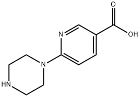 6-(1-哌嗪基)-3-吡啶甲酸 结构式