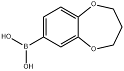 3,4-二氢-2H-1,5-苯并二氧-7-基硼酸 结构式