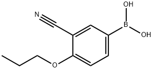 3-氰基-4-丙氧基苯基硼酸 结构式