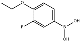 4-乙氧基-3-氟苯硼酸 结构式