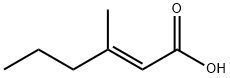 (2E)-3-甲基己-2-烯酸 结构式