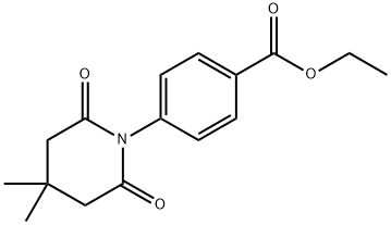 4-(4,4-二甲基-2,6-哌啶二酮-1-基)苯酸乙酯 结构式