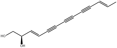 (2S)-trideca-3,11-dien-5,7,9-triyne-1,2-diol 结构式