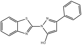 1-(1,3-苯并噻唑-2-基)-3-苯基-1H-吡唑-5-醇 结构式