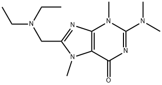 8-[(Diethylamino)methyl]-2-(dimethylamino)-3,7-dihydro-3,7-dimethyl-6H-purin-6-one 结构式